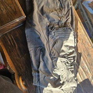 GAP Utility Cargo Pants Women Size 8 Khaki Brown Straight Leg Y2K